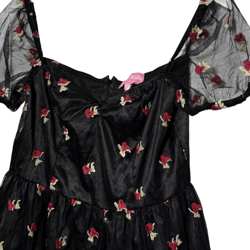 Sugar Thrillz Midnight Forever Organza Babydoll Dress Size Large‎ NWT - Picture 5 of 9